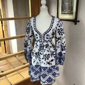 Maeve Embroidered Greek Isle Cotton Mini 12